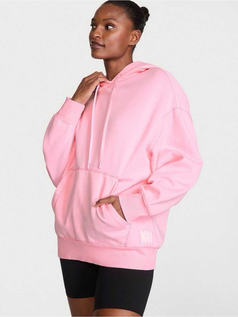 Victoria’s Secret Angel Essentials Hoodie Pink Oversized Pullover NWT Large